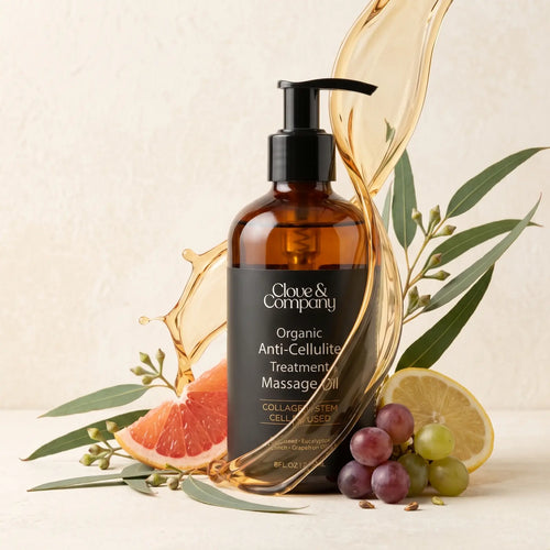 Clove & Company Organic Anti-Cellulite Treatment Massage Oil.
